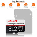 Secure 512GB SD Cards Micro TF SD Memory Card TF Cards 128GB 64GB 32GB Error Correction Memory Card for Camera/Gaming/GoPro