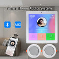 Mini Touch Screen 4*20W Stereo Music Panel PA SystemBluetooth Wall Amplifier Smart Home Audio Ceiling Speaker Wall Amplifier