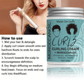 Coconut Oil Curling Cream - Hydrating Curl Definition, Softness & Shine, Frizz Control, Winter Hair Care, All Hair Types