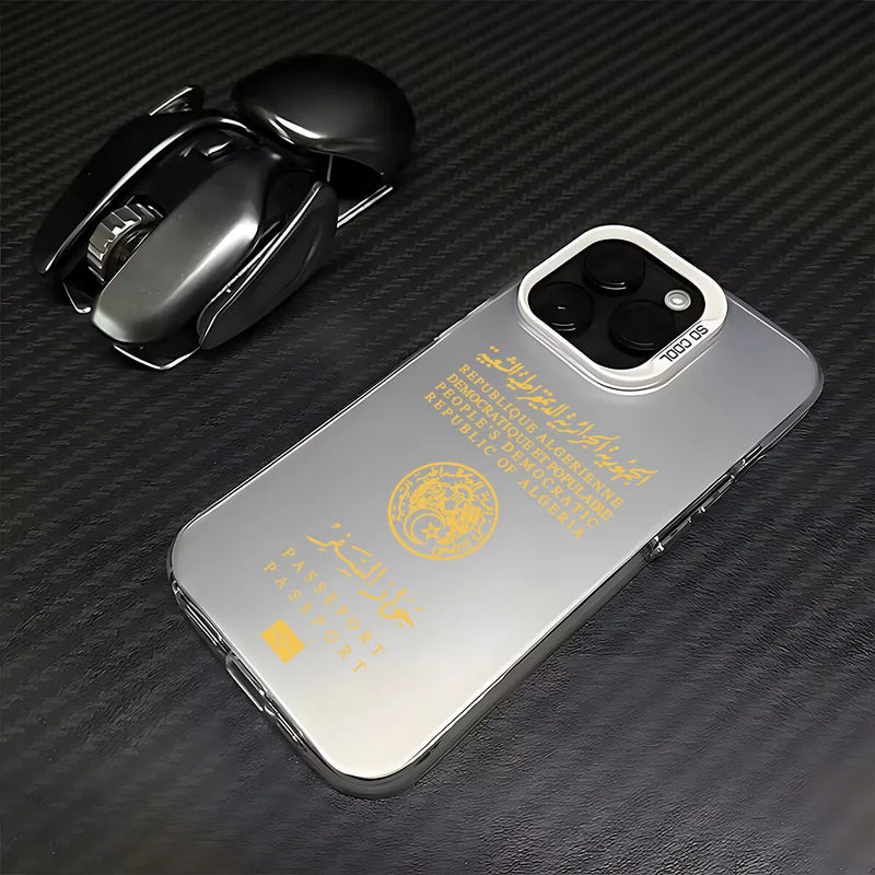 Algeria Passport Phone Case For iPhone 16 15 14 13 12 11 mini Pro Max X XR XSMAX 8 7 Plus Anti Fall Matte Back Cover