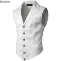 2026 Men's Fashion Jacket  Suit Vest Steampunk Gothic Waistcoat Men's Casual Vest Stage Performance Costume Evening Party Vests