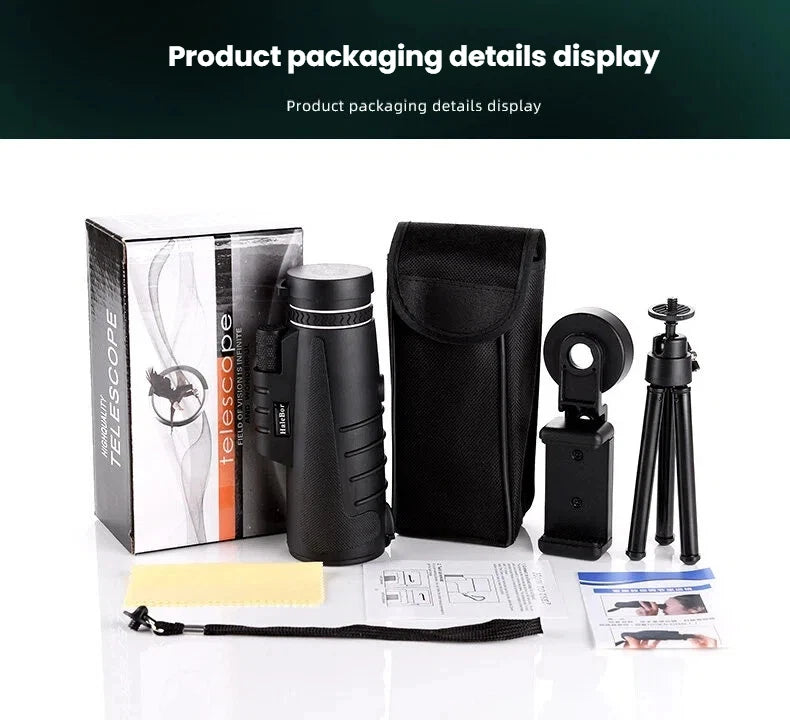 16x50 Monoculars Portable HD Long Distance Mini Powerful Telescope for Outdoor Camping Travel