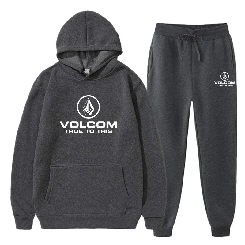 Volcom men's sports and leisure suit fashion autumn new two - piece set hooded - View 5 | SAMAG
