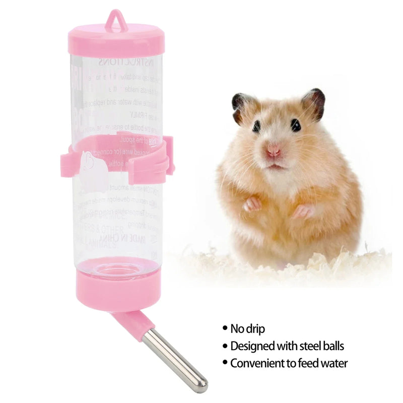 125ml Hamster Drinker Water Bottle No Drip Small Animal Water Dispenser Hanging Hamster Drinker For Guinea Pigs Hamsters Bunnies