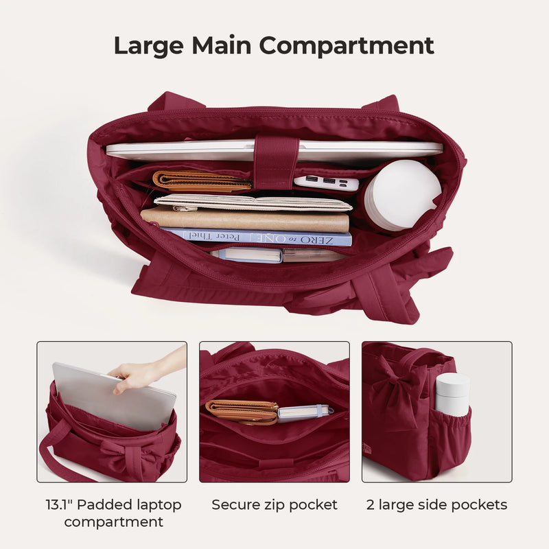BAGSMART Tote Bag for Women Casual Sling Shoulder Handbag Waterproof hobo bags Fits 13'' Laptop for Travel Workout College