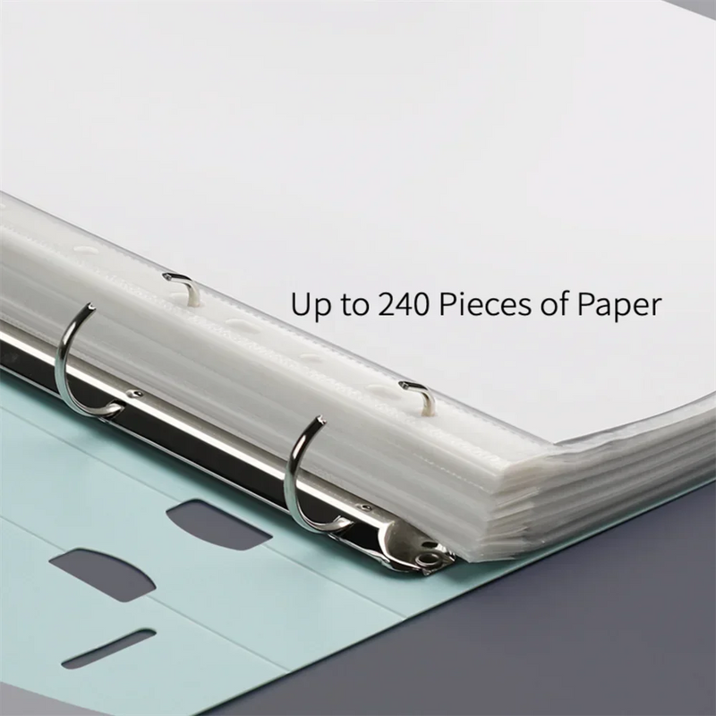 A4 4 Hole Ring Binder for School Home Office Document Exam Paper Organization Multi Functional Stationery Storage Ring Binder