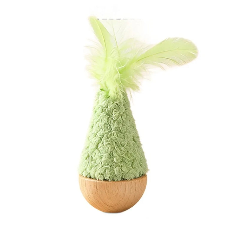 Creative Feather Tumbler Wobbler Bite-resistant Wobbler Design Interactive Cat Relaxed Non-toxic Tumbler Solo Play