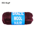 1pcs Brazilian Wool Hair Synthetic Crochet Hair Extensions for Women African Hair Yarn for Natural Black, Jumbo Braids