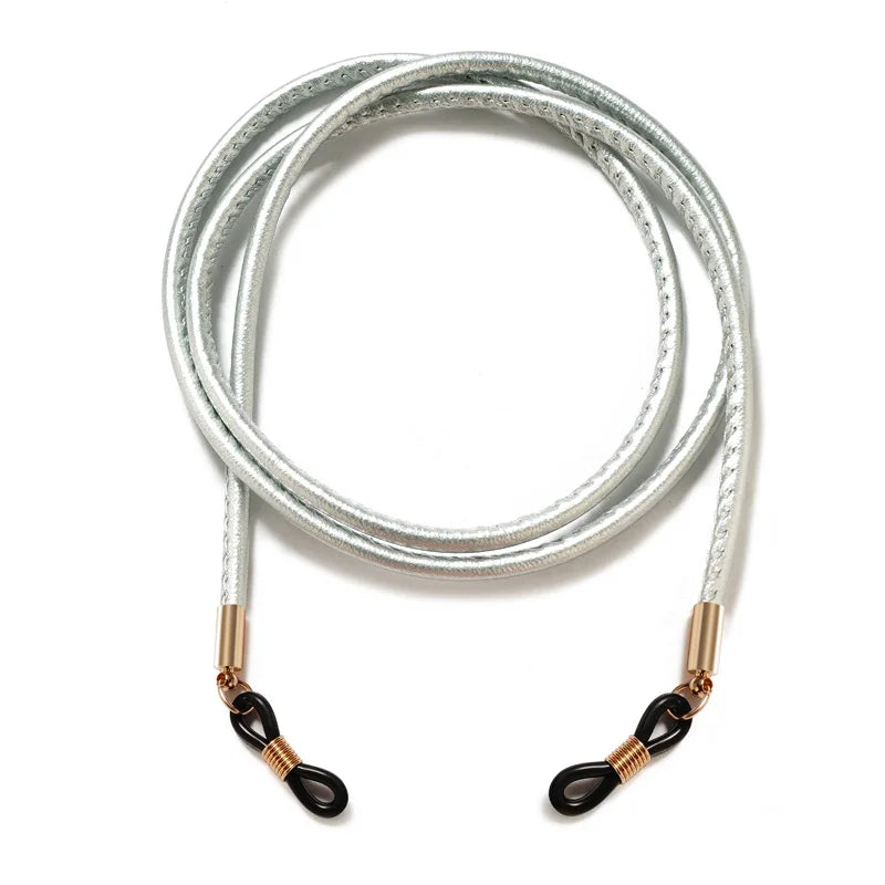 Sunglasses Lanyard Strap Necklace Braid Leather Eyeglass Glasses Chain Leather Cord Reading Glasses Eyewear Accessories