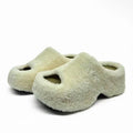 2026 Winter New Plush Warm Casual House Open Toe Women's Cotton Slippers Fashion Simple Style Thick Soled Comfort Women Shoes