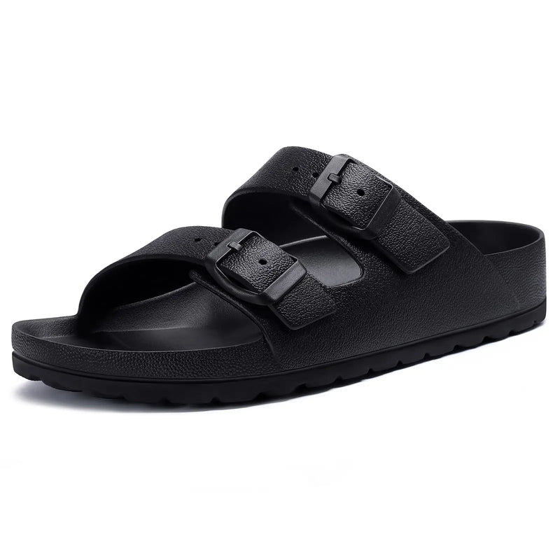 Evshine Women's Summer Orthopedic Sandals Comfy Arch Support Beach Slippers wirh Adjustable Buckle Soft Bottom EVA House Slides