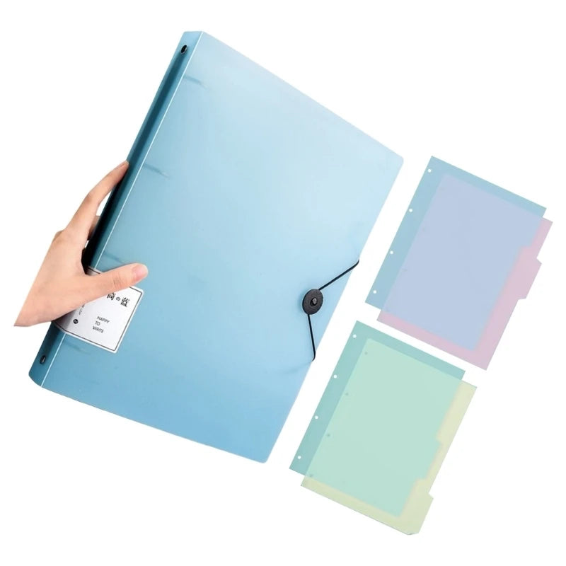 4 Rings Binder 12.59x9.76Inch Hold up 220Sheets Water Resistant for Student Teacher Office Workers Presentation Folder