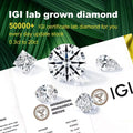 Mishang jewelry CVD HPHT lab grown diamonds 1ct 1.5ct 2ct 2.5ct 3ct NO IGI Certificate Laboratory Lab Created Diamond Wholesales
