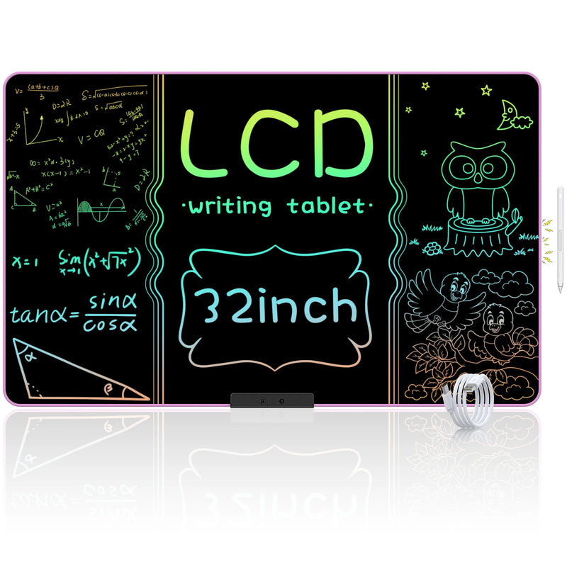 32 Inch/20 Inch Rechargeable LCD Writing Tablet, Huge Size Drawing Tablet Doodle Board with Eye-Care Colorful Screen For Kid Toy