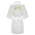 Wedding Party Team Bride Robe Kimono Satin Pajamas Bridesmaid Bathrobe With White Letters YE8171