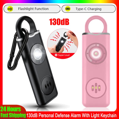 Personal Defense Alarm 130dB LED Light Self Student | SAMAG