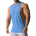 Casual Loose Men Vests Summer O-Neck Sleeveless Male Solid Color Big Side Split Tee Shirts  CBFS-23075