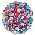 Random 10-50Pcs Doctor Series Shoe Charms For Shoe Key Chain Sandals Beach Bags, DIY Shoe Decorations Accessories Shoes Pins