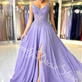 Green Chiffon Evening Dress Women Elegant Applique | SAMAG