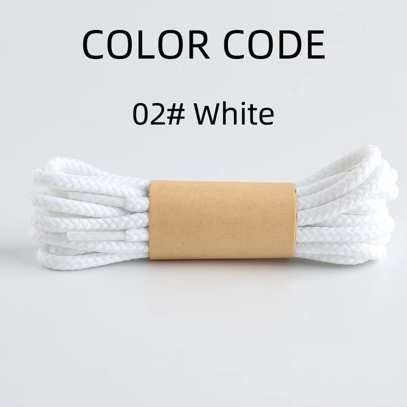 Classic Round Shoelaces Durable Polyester Solid Sneaker Boot Laces Anti-loose Replacement Sports Shoes Laces 1 Pair