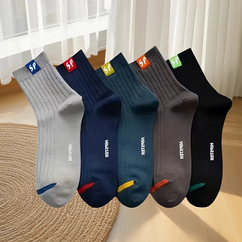 5 Pairs Men's Anti-Odor Thick Long Socks - New Autumn | SAMAG