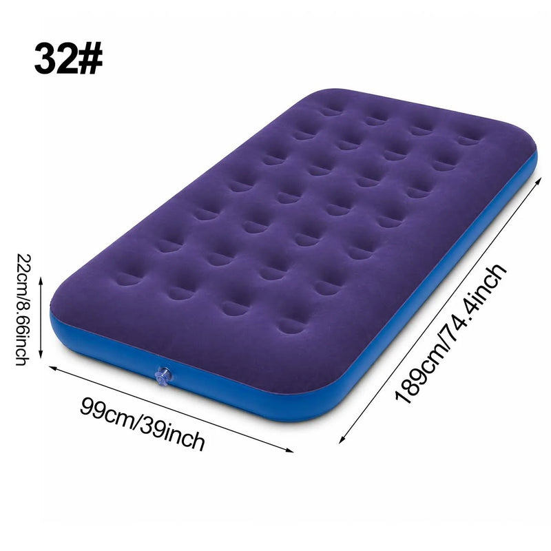 Inflatable Air Mattress Bed with Built - in Pump, Flocked - View 9 | SAMAG