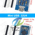 TZT MICRO/MINI/TYPE-C USB ATMEGA32U4 Module 5V 16MHz Board For Arduino ATMEGA32U4-AU/MU Controller Pro-Micro Replace Pro Mini