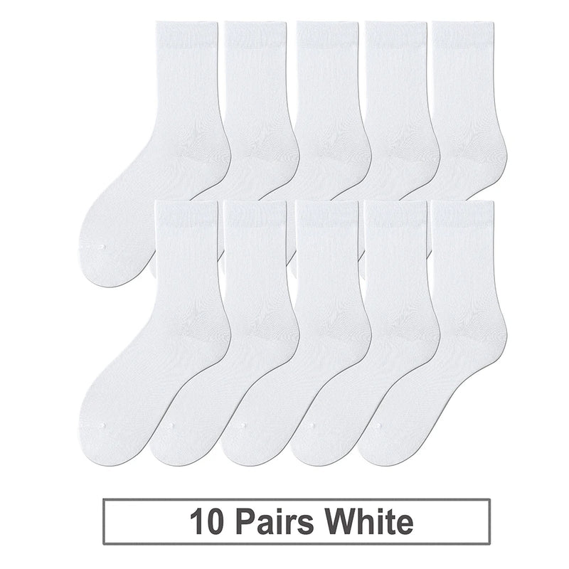 10 Pairs New Men's Cotton Socks Black Business Soft | SAMAG