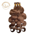 Body Wave Bulk Human Hair Chocolate Brown Color No Weft 100g/Pack Blend Highlight Brown BOHO Braids Human Hair Braiding Hair