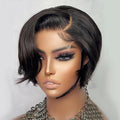 Side Part Wig Human Hair 13x1 Lace Frontal Wigs Pixie Cut Short Bob Human Hair Wigs For Women 13x4 Lace Front Human Hair Wig