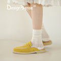 New Genuine Leather Cowhide Women Mules,Round Toe Slip-on Women Slippers,Flats Women Shoes