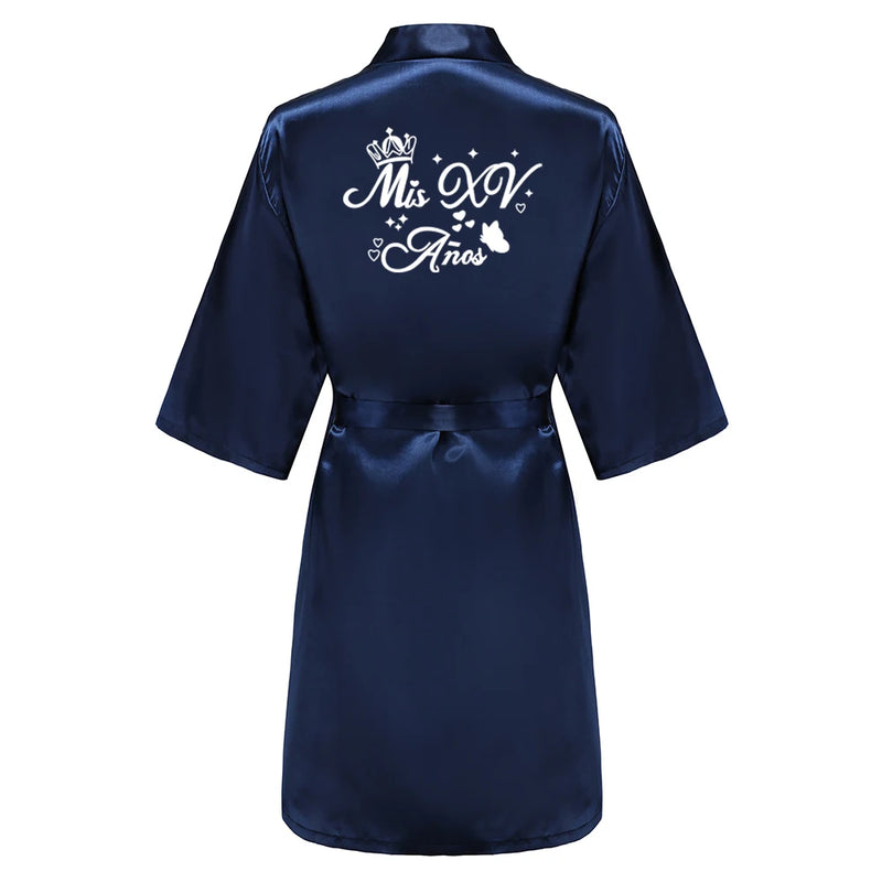 Mis Quince Años Bathrobe Mama de la Quinceañera Robe | SAMAG