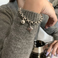 VENTFILLE 925 Sterling Silver Thai Silver Bracelet for Women Vintage Geometric Heart Love Lucky Punk Jewelry 2023 New Dropship