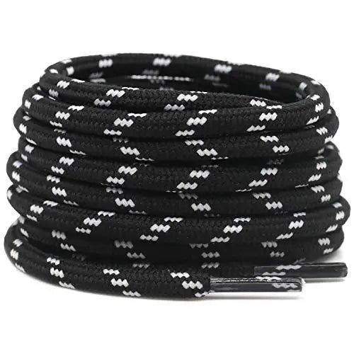 2 Pairs Work Boots Shoe Laces Diameter 4.5mm Heavy Duty Hiking Shoelaces for Men Women Round German Training Shoelace