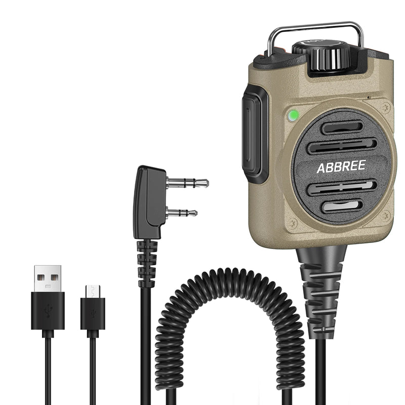 ABBREE AR-158 Walkie Talkie Microphone Speaker Adjustable Volume Handheld Rechargeable For Baofeng UV 5R MINI UV32 DM32 AR-152