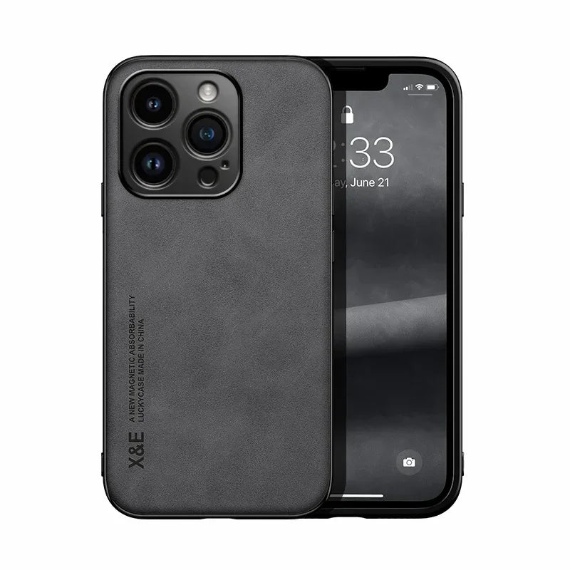 Case For iPhone 17 16 16e 15 14 13 12 11 Pro Max Plus 13 12 Mini 8 7 SE Luxury Protective Cover Car Holder Phone Coque Fundas