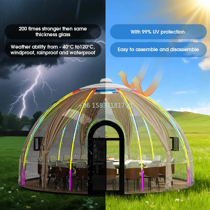 Waterproof Starry Sky Room China Oval Impact Resistance PC Star Bubble Transparent House Starry Sky Room for Hotel and Party
