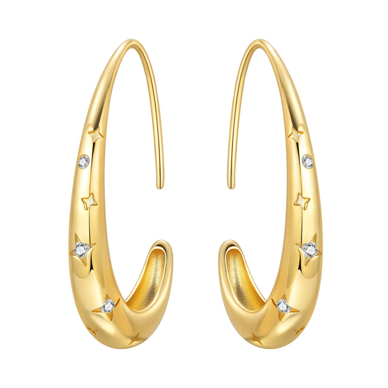 Orstarry S925 Sterling Silver 18k Gold Modern Square Earrings Hoop Earrings For Women Jewelry Original Trendy Anniversary Gifts