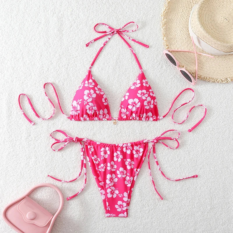 Micro Thong Bikini Triangle Swimwear Sexy Lace Set | SAMAG