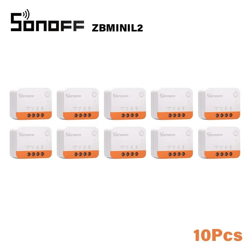 SONOFF ZBMINI L2 Extreme ZigBee Smart Switch No Neutral Wire Required 1-Gang 2-Way Control Switch Alexa Voice Work with ZBBridge