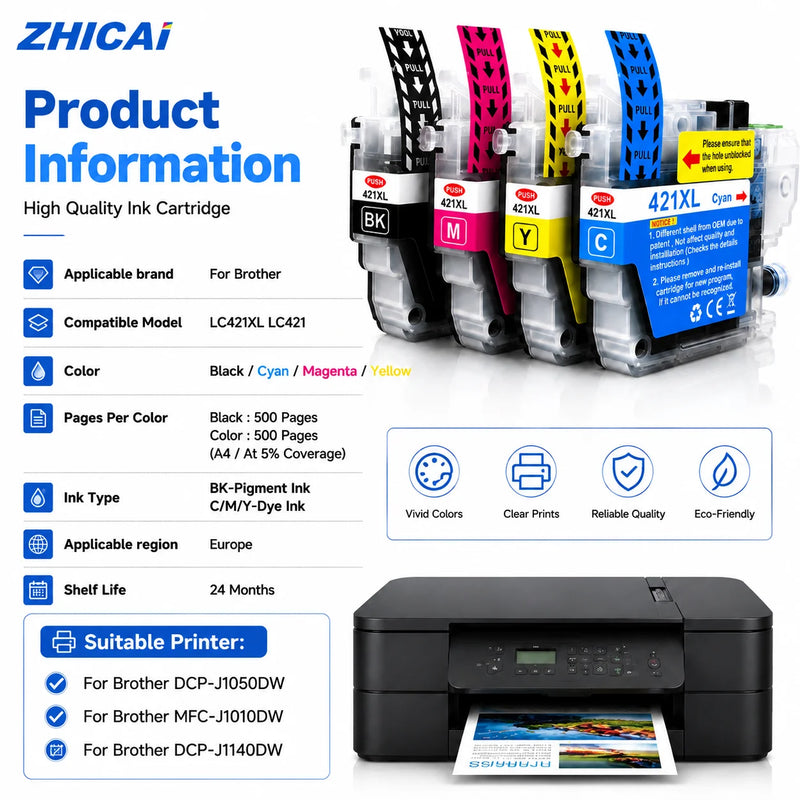 421 LC421XL LC421 421XL Ink Cartridge Compatible - Visuel 5 | SAMAG
