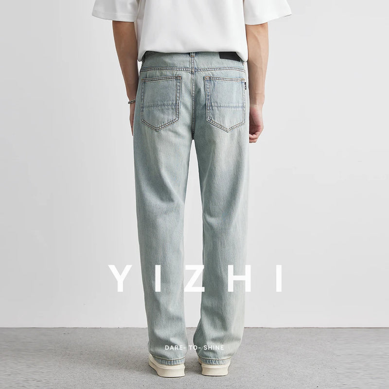 Lyocell Straight Jeans Summer Thin Retro Loose Casual | SAMAG