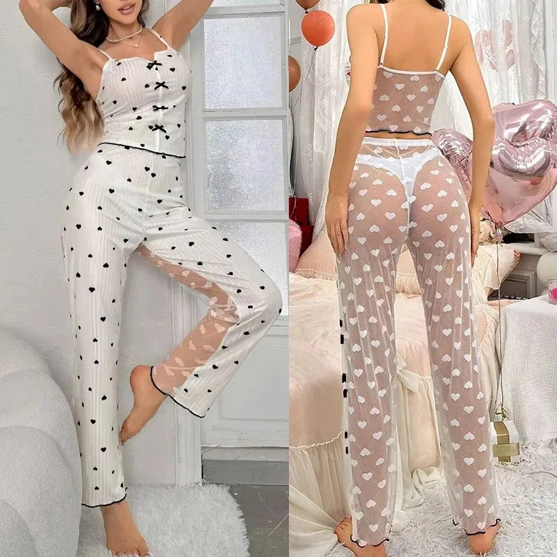 2-Piece Women's Sexy Transparent Mesh Lace Set | SAMAG
