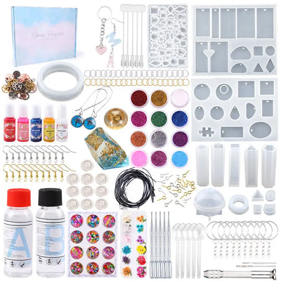 Transparent Epoxy Resin Casting Molds Kit Silicone With Glue For Earring Keychain Jewelry Making DIY Moule | SAMAG
