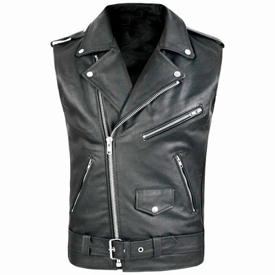 Purchase high-quality men's PU leather vest, popular | SAMAG