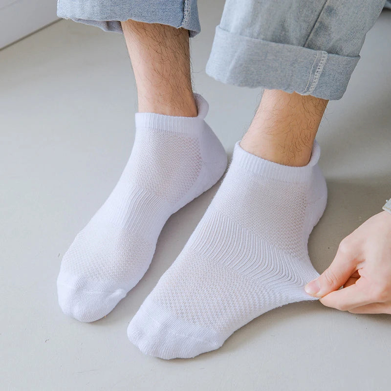 5Pairs Men's Cotton Sports Socks Breathable Sweat | SAMAG