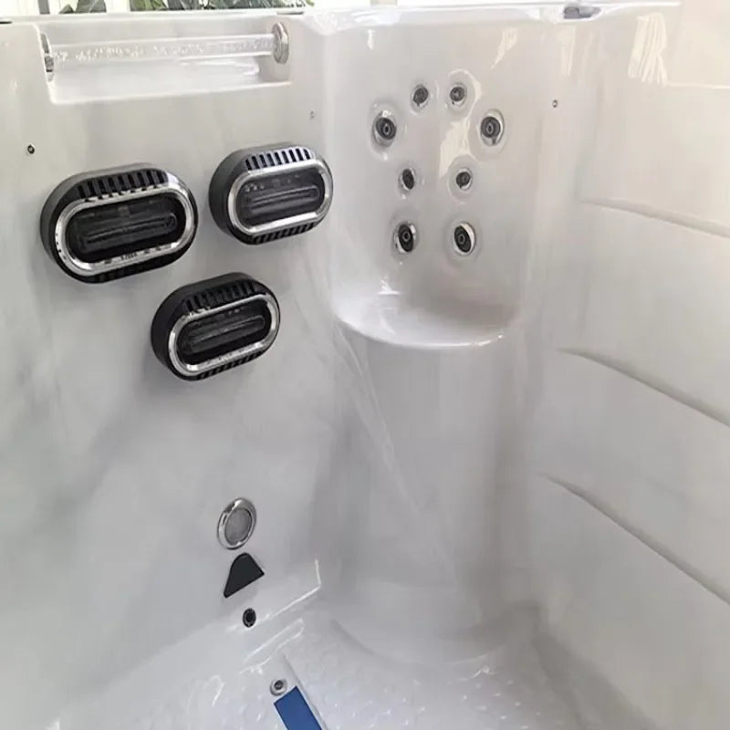 4 Person Luxury Acrylic Swim Spa Hot Tub Air Massage Jets Ozone Water Purifier Outdoor Backyard Spa Pool