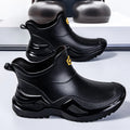 Men's Ankle Rain Boots Outdoor Waterproof Men Rain Shoes Anti-Slip Wear-resistant Men Kitchen Water Shoes Fishing Rubber Shoes
