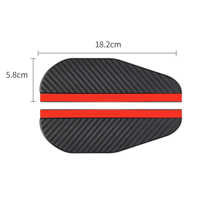 2pcs Car Rearview Mirror Rain Eyebrow Visor Carbon Fiber Side For Chery Tiggo 2 Dacia Spring Auto Acessories Chevrolet