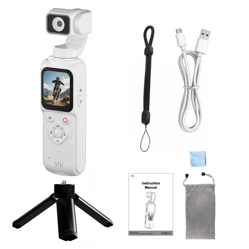 ANSVICAM 4K Wifi Pocket Vlogging Camera 330° Auto Rotatable Touch Screen Sports DV Bodycam Face Tracking Portable Action Cameras